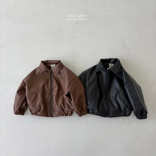 Lalaland 帥氣質感皮衣外套 (75-120cm)