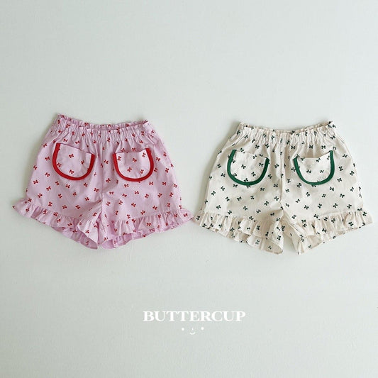 Buttercup 蝴蝶結口袋波浪短褲 (kids 80-120cm)