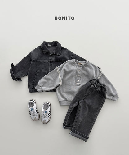 bonito raw edge henley mtm (~80-140cm)