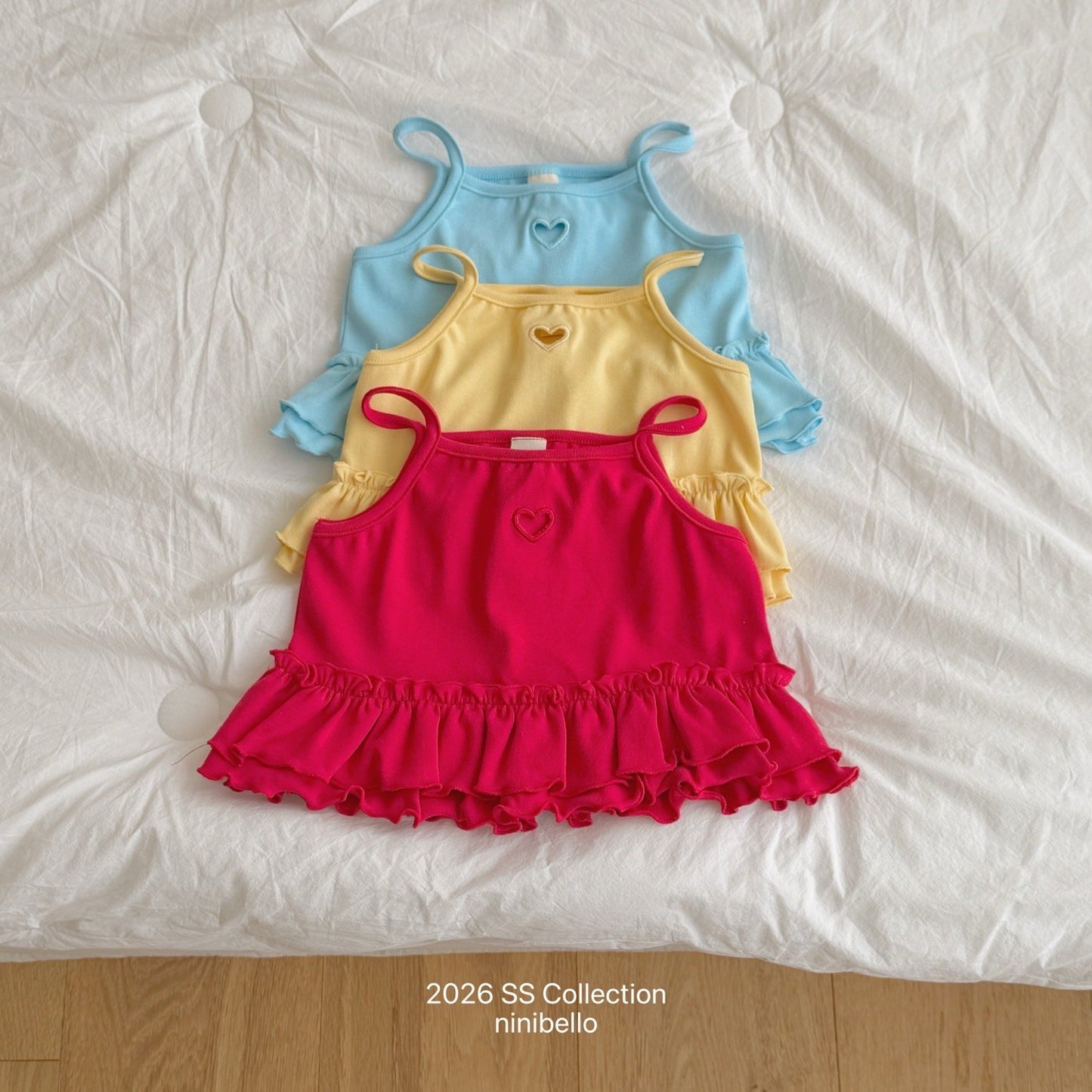 ninibello joy heart punching sleeveless top (80-130cm)
