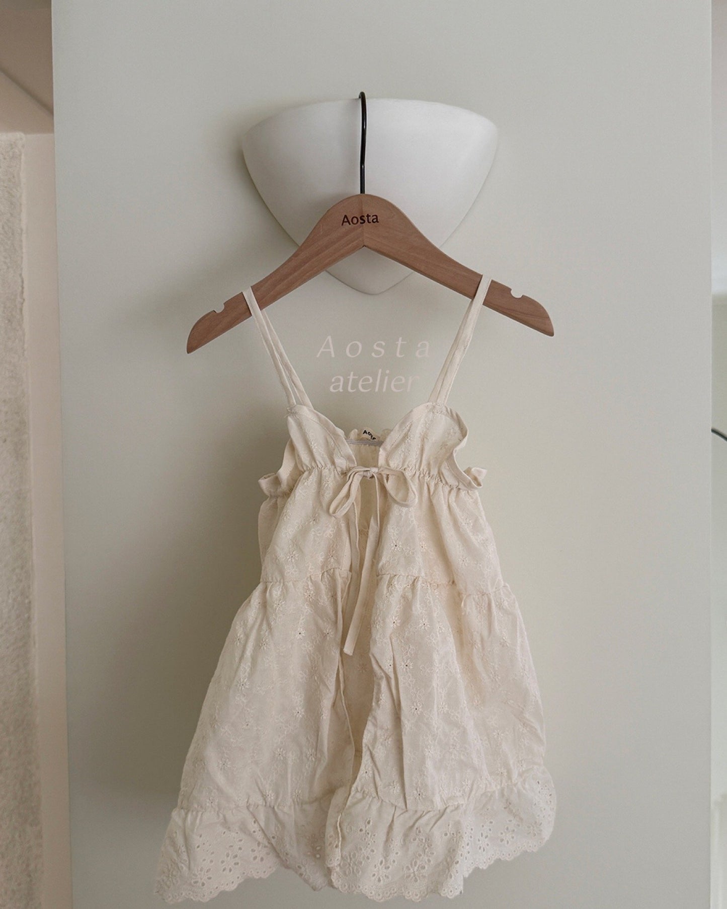 Aosta lace cotton open dress