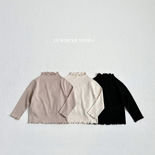 Vivid 木耳邊素色上衣 (75-135cm)
