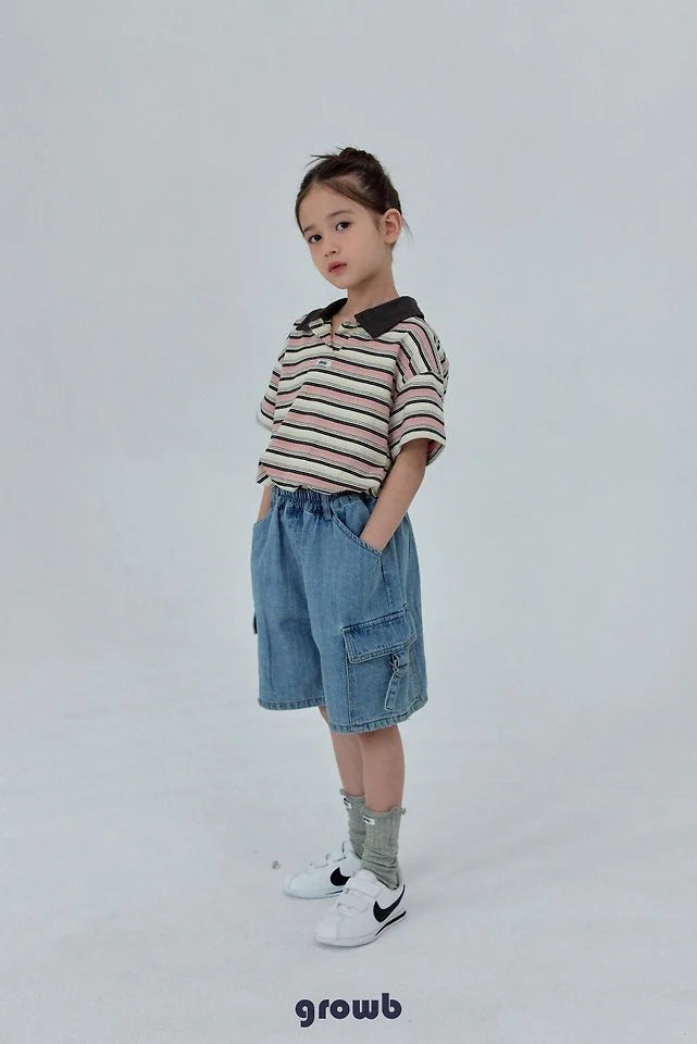 Growb Vintage Cargo Denim Shorts (90-155cm)