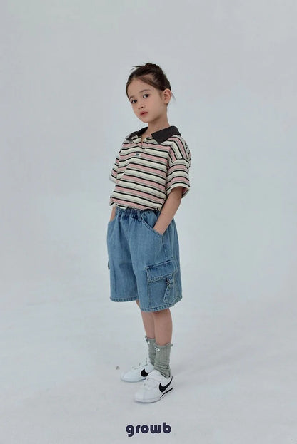 Growb Vintage Cargo Denim Shorts (90-155cm)