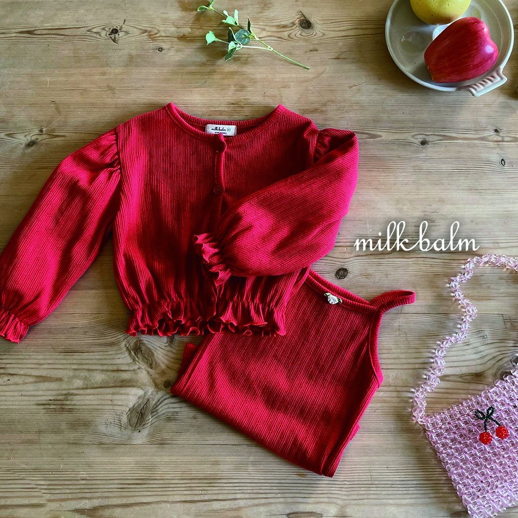 milkbalm rosie cardigan set (75-125cm)