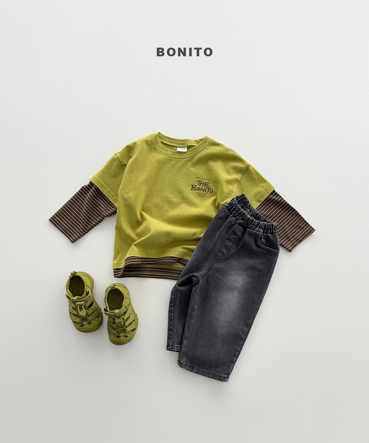 bonito short sleeve layered tee (~80-140cm)