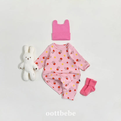 Oottbebe 兔兔水果狗狗連體居家服 (3-12m)