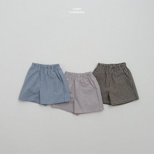 Lindo Oz Check Shorts (85-125cm)