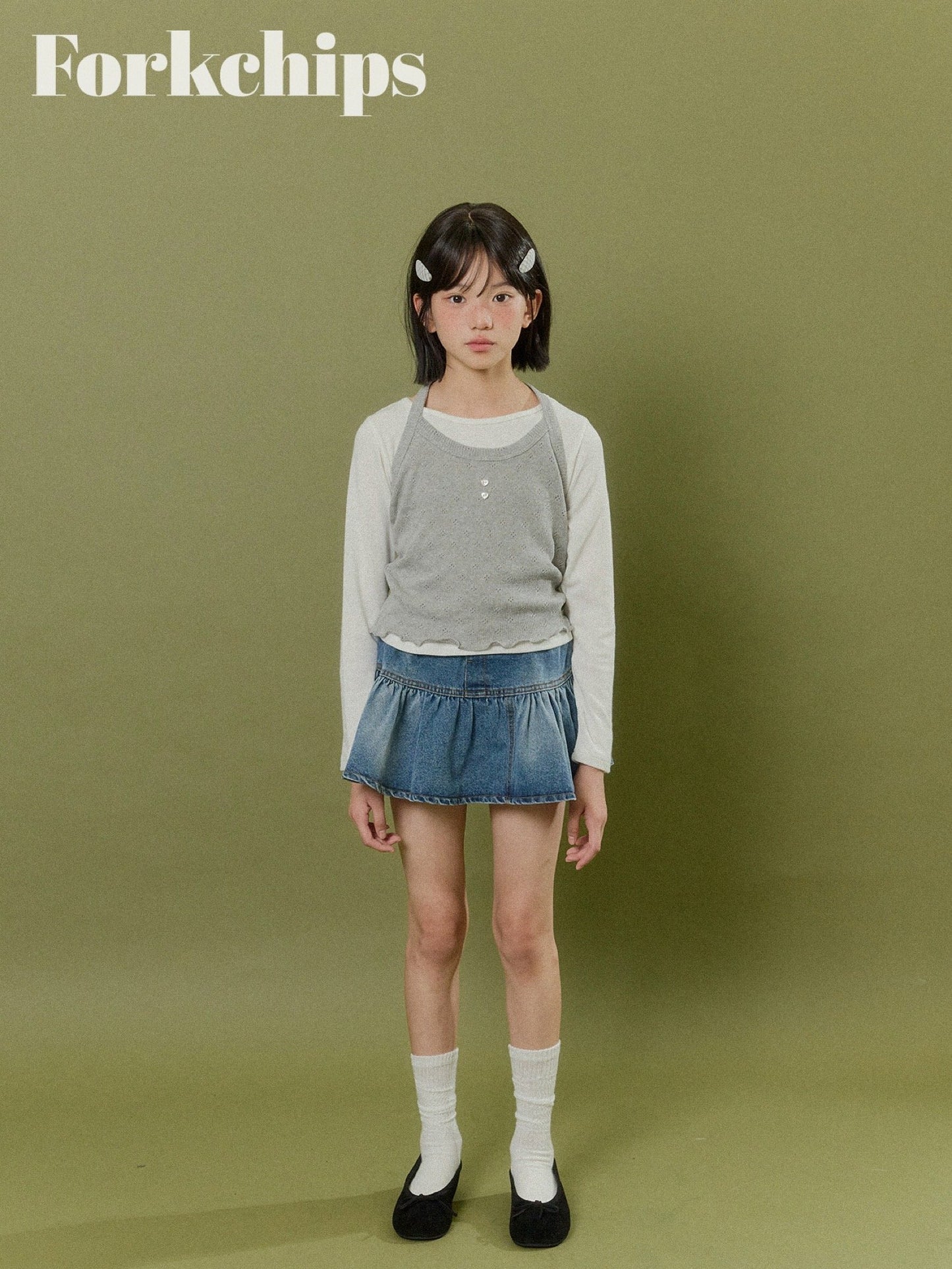 FORKCHIPS wiggle button skirt (95-160cm)