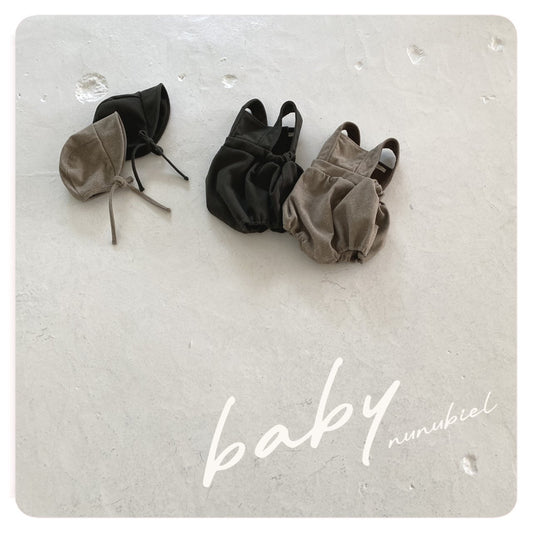 nunubiel accordion romper&bonnet (3-18m)