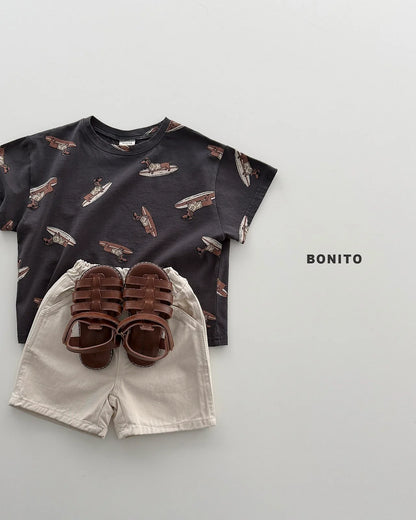 Bonito surfing dog tee (~80-140cm)