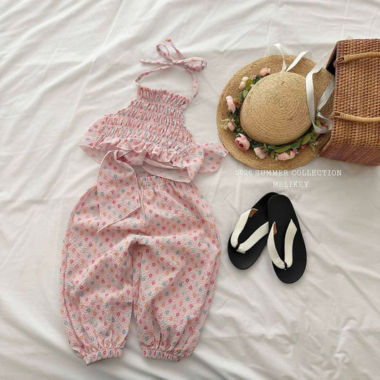 melikey jelly flower jogger pants (~80-140cm)