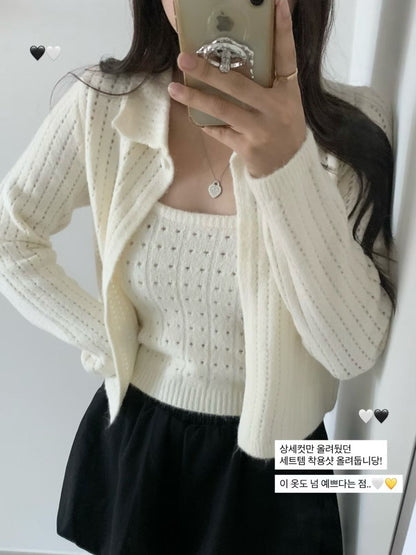 氣質翻領針織set 🧶 *共4色