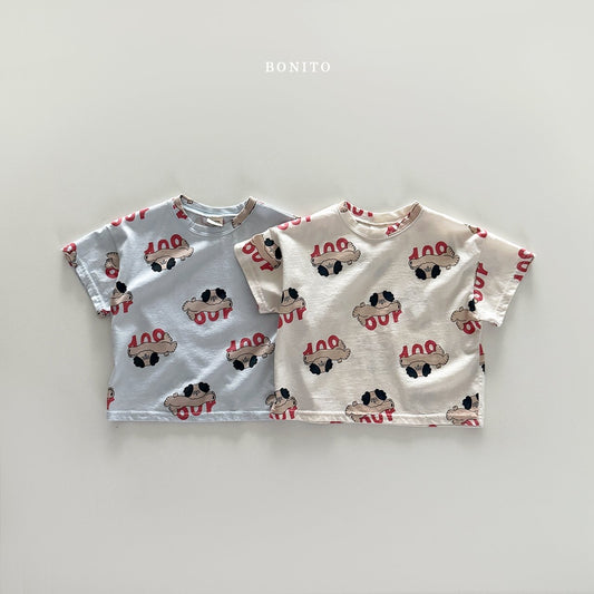 bonito dog pattern tee (70-140cm)