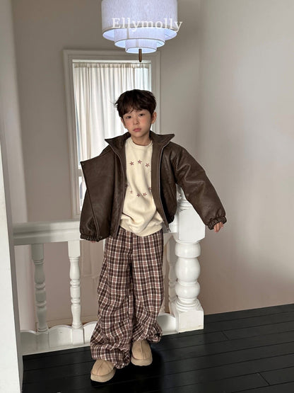 EllyMolly 五角星條紋拼接上衣 (90-160cm)