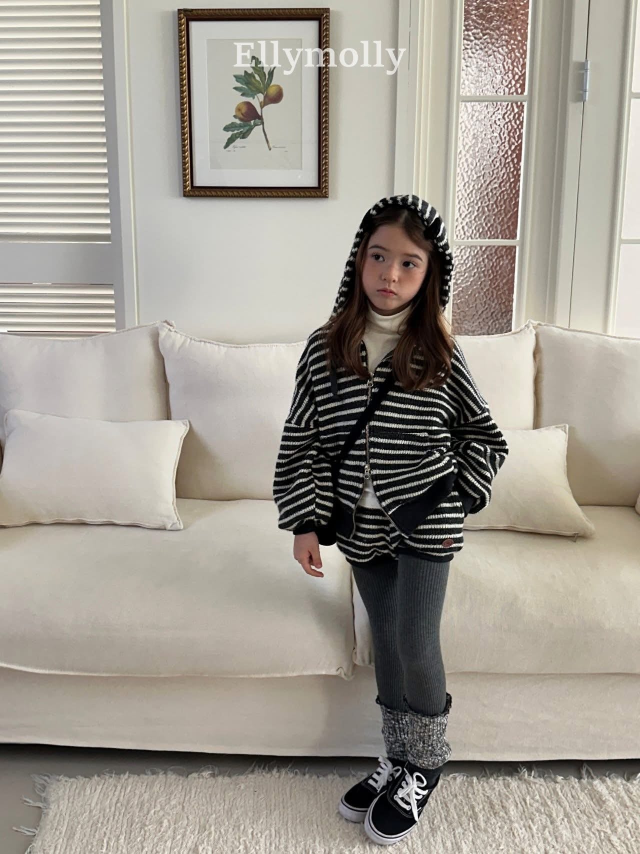 EllyMolly 羊毛針織條紋短褲 (90-160cm)