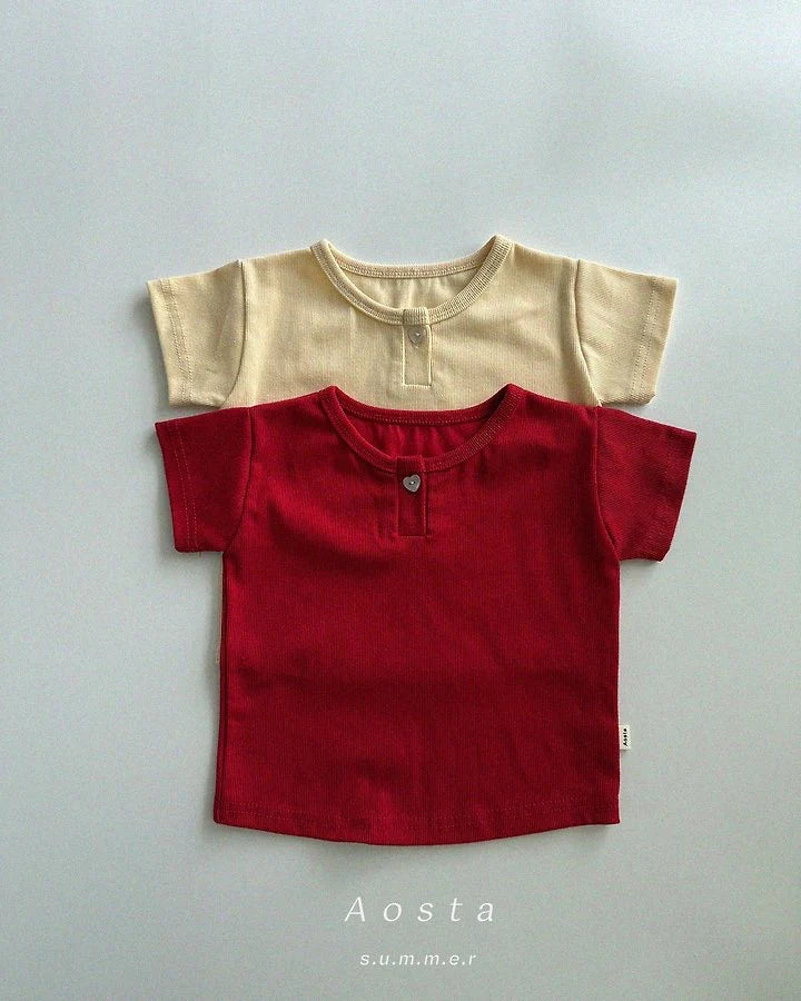 Aosta heart button tee (~70-115cm)