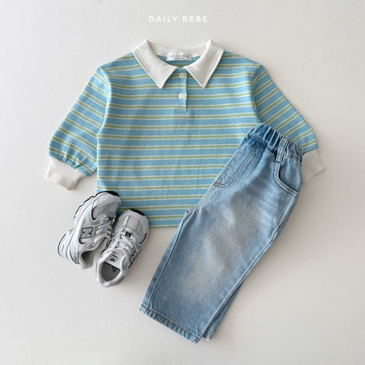 DAILYBEBE stripe collar T (75-145cm)