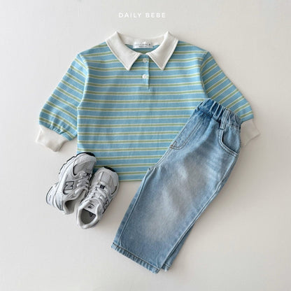 DAILYBEBE stripe collar T (75-145cm)