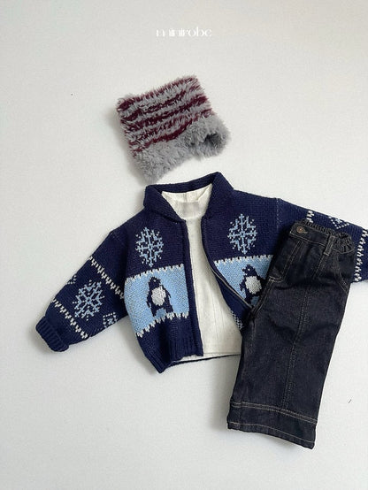 minirobe penguin knit cardigan (75-110cm)
