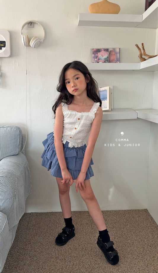 COMMA button frill sleeveless (95-160cm)