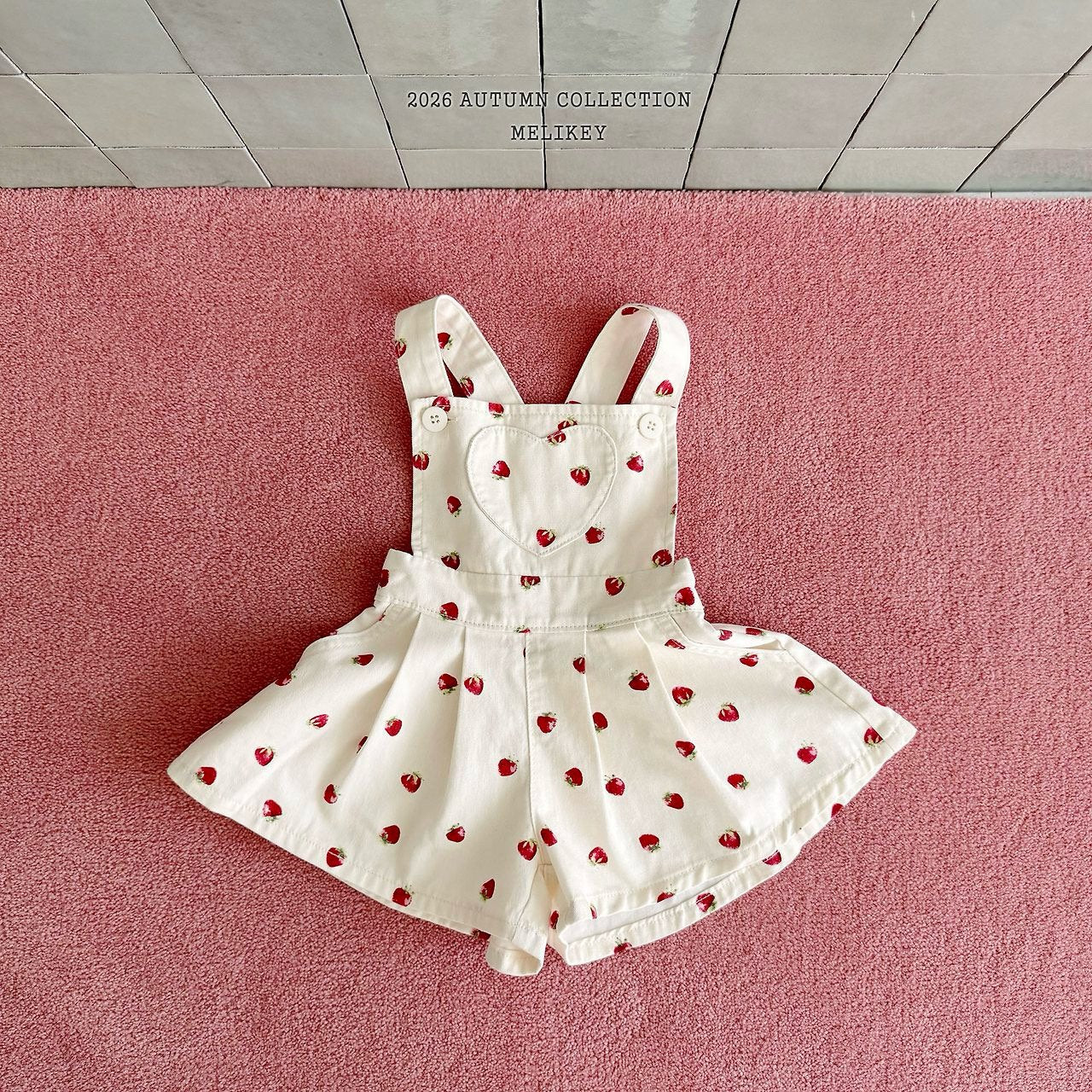 melikey strawberry heart suspender (~80-140cm)