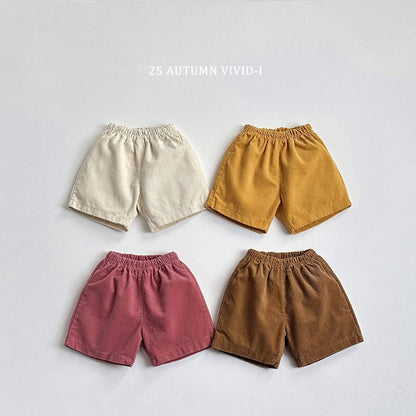 Vividi 素色燈芯絨短褲 (75-135cm)