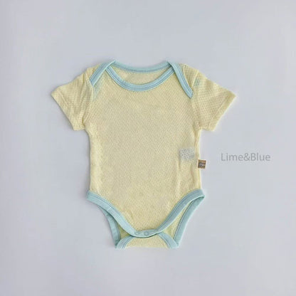 Lime&Blue 撞色透氣包屁衣 (Bebe)