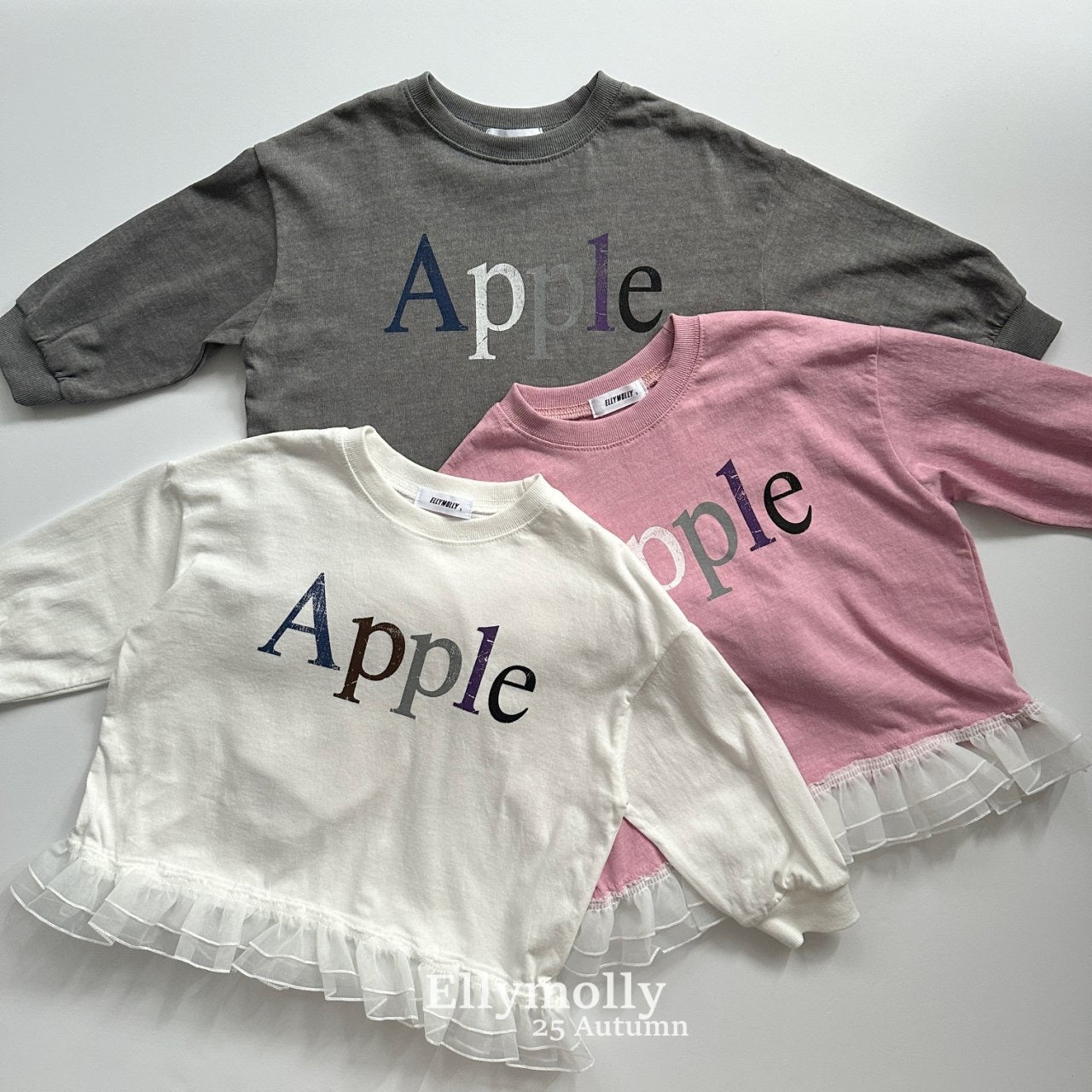 ELLYMOLLY apple vintage frill tee (90-145cm)