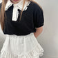 ELLYMOLLY pretty lace collar tee (90-145cm)