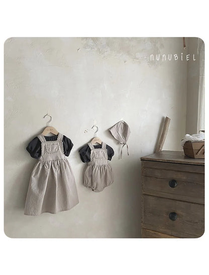 Nunubiel milga romper & bonnet (6-18m)