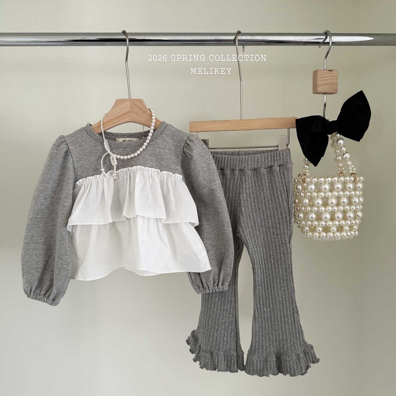 melikey V necked frill bootcut (~80-140cm)