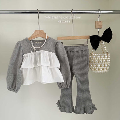 melikey V necked frill bootcut (~80-140cm)