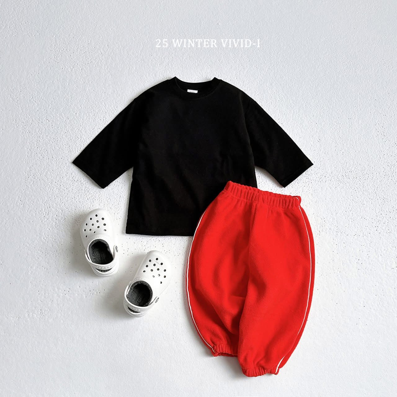 Vivid 基礎圓領素色上衣 (75-135cm)