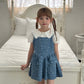 ELLYMOLLY denim flower big pocket ops (90-145cm)