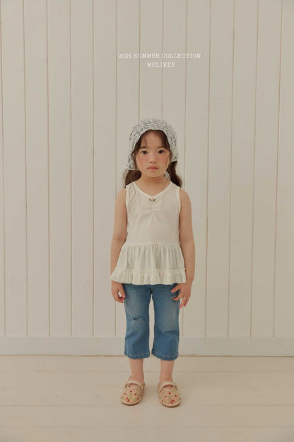 melikey rose frill tank top ,(~80-140cm)