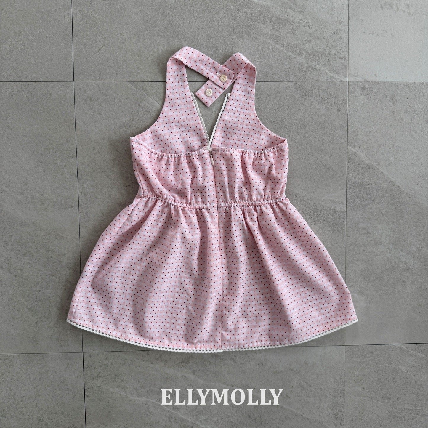 ELLYMOLLY dot holter dress (90-145cm)