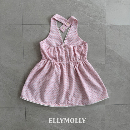 ELLYMOLLY dot holter dress (90-145cm)