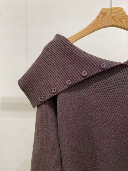 設計領口針織top *共3色