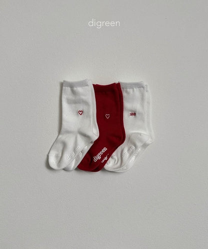 digreen heart socks (12-23cm)