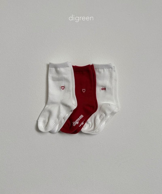digreen heart socks (12-23cm)