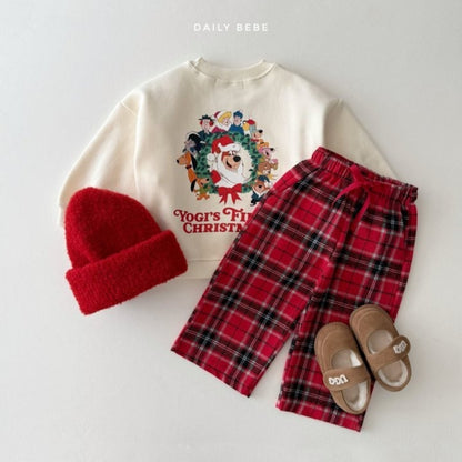 Dailybebe merry check pants (75-140cm)