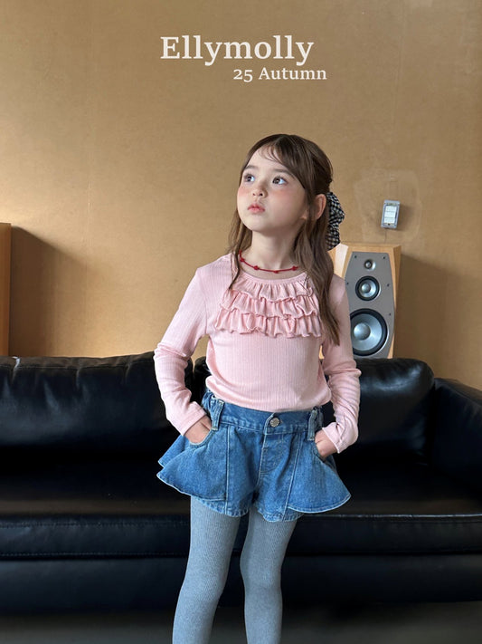 ELLYMOLLY sugar 3tier frill tee (90-145cm)