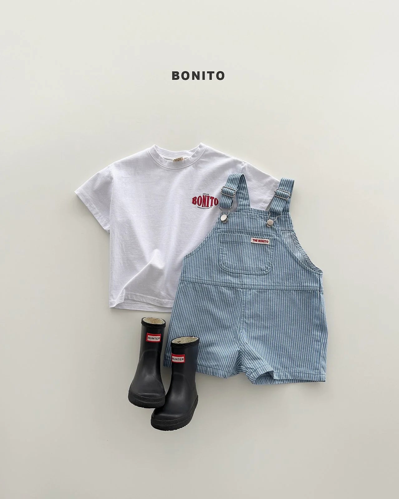 Bonito stripe overall pants (~80-140cm)