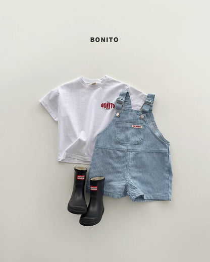 Bonito stripe overall pants (~80-140cm)