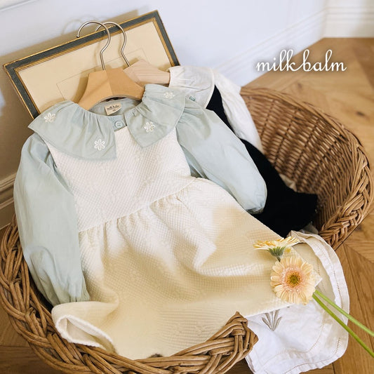 milkbalm jasmine pintuck blouse (75-125cm)