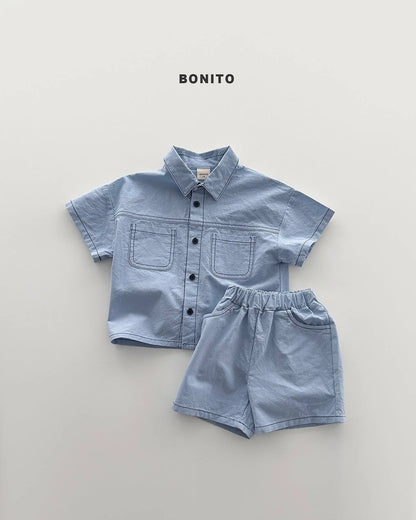 Bonito two pocket linen set (~80-140cm)