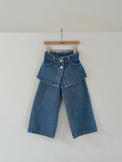 momoann wrap heart jeans (90-150cm)