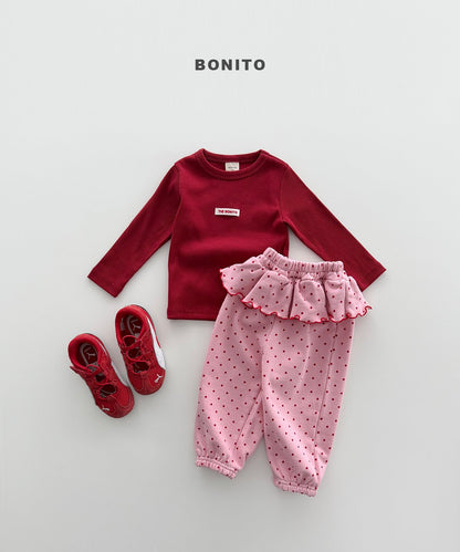 bonito dot frill jogger pants (~80-140cm)