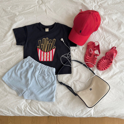 ninibello french fries short sleeve t-shirt (80-130cm)
